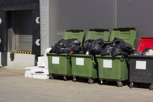 Sorted builders waste ready for recycling